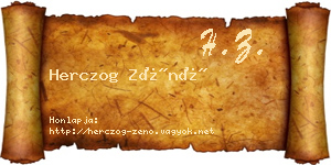 Herczog Zénó névjegykártya