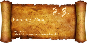 Herczog Zénó névjegykártya
